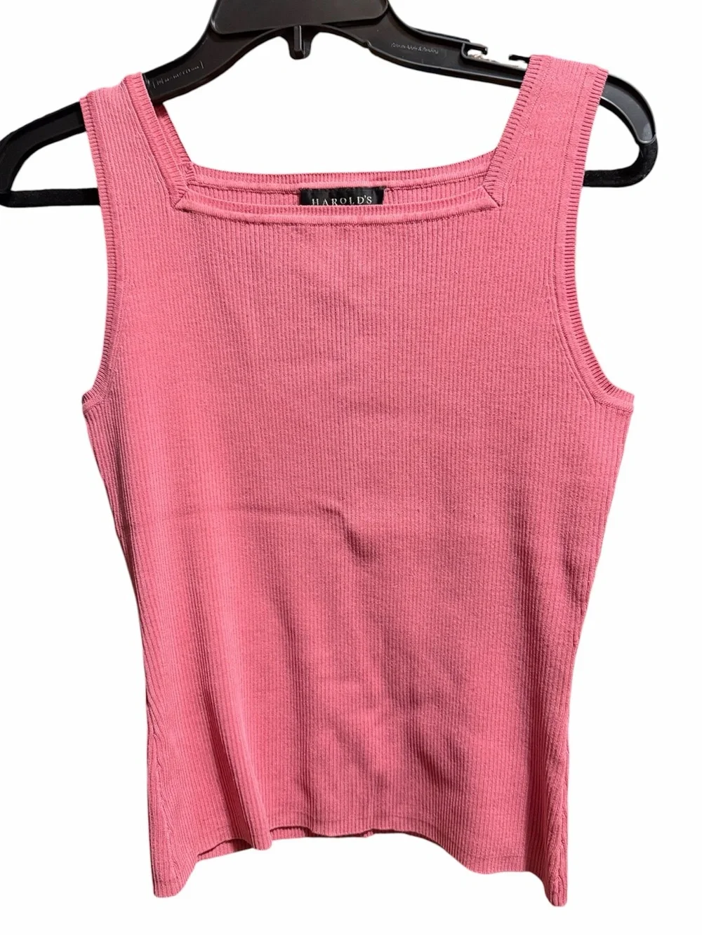Harold's Vintage Coral Ribbed Square-Neck Tank Size Small - Picture 1 of 3